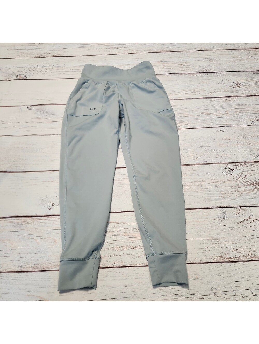 Under Armour Women's Motion Joggers Light Blue Fitted Leggings Size Small